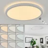 hofstein Plafonnier Sasinhosa LED Blanc, 1 lumière, Télécommandes* Lampes Modernes