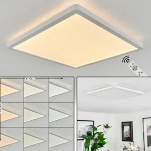 hofstein Plafonnier Sasinhosa LED Blanc, 1 lumière, Télécommandes* Lampes Modernes