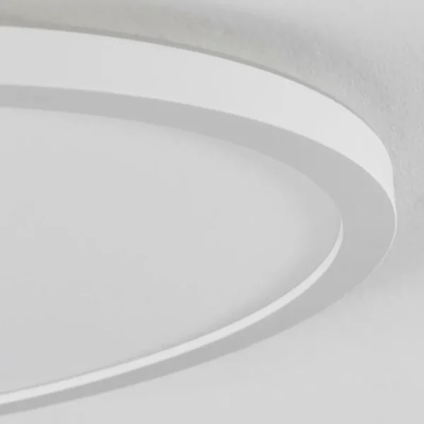 hofstein Plafonnier Sasinhosa LED Blanc, 1 lumière, Télécommandes* Lampes Modernes