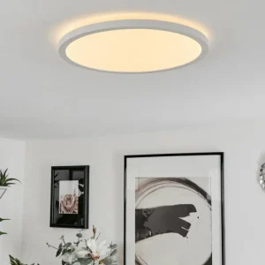 hofstein Plafonnier Sasinhosa LED Blanc, 1 lumière, Télécommandes* Lampes Modernes