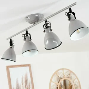 hofstein Plafonnier Selki Gris, 4 lumières* Lampes Modernes