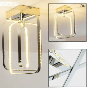 hofstein Plafonnier Sepino LED Chrome, 1 lumière* Lampes Modernes