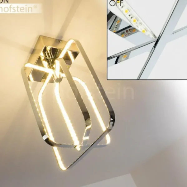 hofstein Plafonnier Sepino LED Chrome, 1 lumière* Lampes Modernes