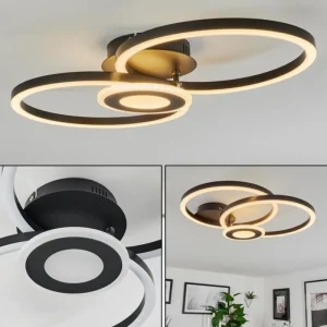 hofstein Plafonnier Serzedelo LED Noir, 1 lumière* Lampes Modernes