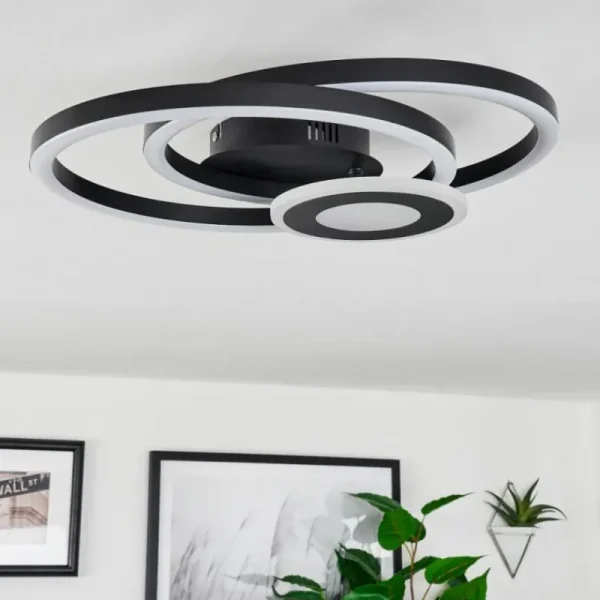 hofstein Plafonnier Serzedelo LED Noir, 1 lumière* Lampes Modernes