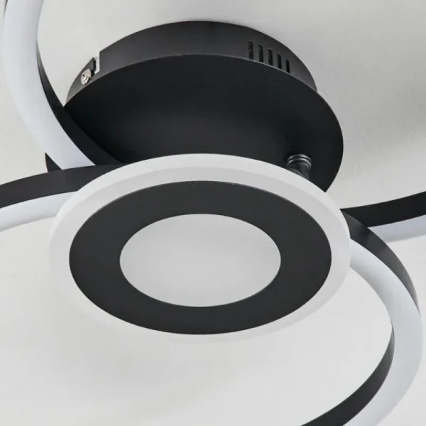 hofstein Plafonnier Serzedelo LED Noir, 1 lumière* Lampes Modernes