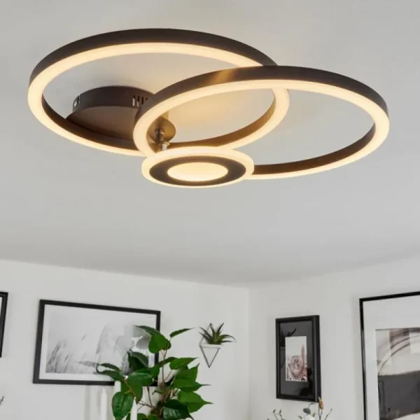 hofstein Plafonnier Serzedelo LED Noir, 1 lumière* Lampes Modernes