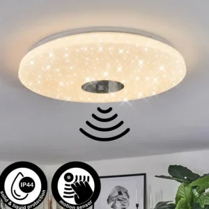 hofstein Plafonnier Shoi LED Blanc, 1 lumière, Détecteur de mouvement* Lampes Modernes
