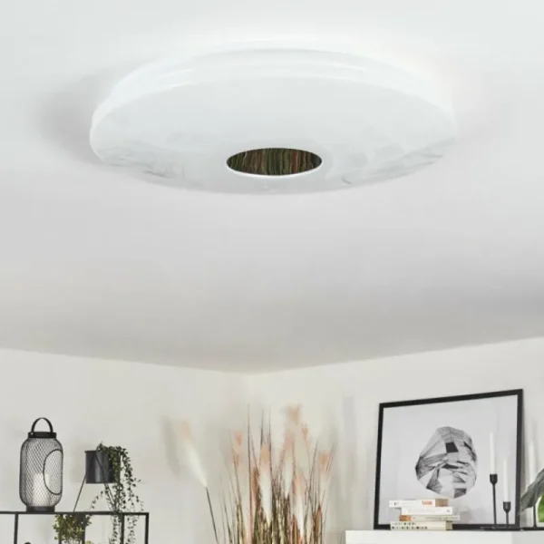 hofstein Plafonnier Shoi LED Blanc, 1 lumière, Détecteur de mouvement* Lampes Modernes