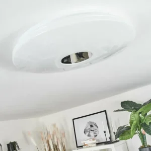 hofstein Plafonnier Shoi LED Blanc, 1 lumière, Détecteur de mouvement* Lampes Modernes