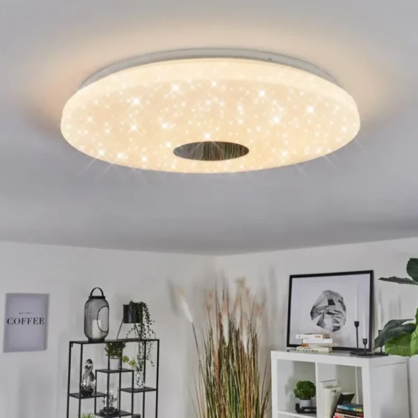 hofstein Plafonnier Shoi LED Blanc, 1 lumière, Détecteur de mouvement* Lampes Modernes