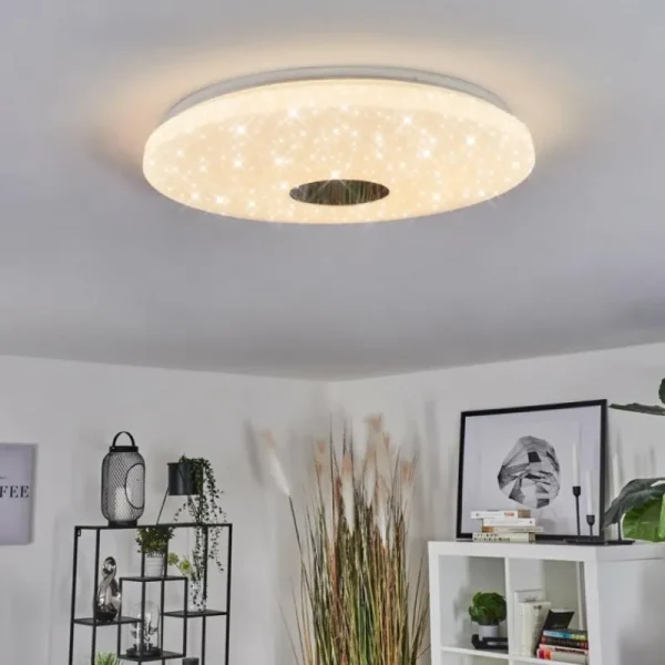 hofstein Plafonnier Shoi LED Blanc, 1 lumière, Détecteur de mouvement* Lampes Modernes