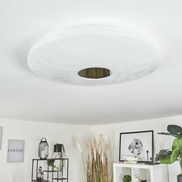 hofstein Plafonnier Shoi LED Blanc, 1 lumière, Détecteur de mouvement* Lampes Modernes