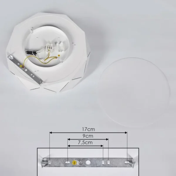 hofstein Plafonnier Shouver Blanc, 3 lumières* Lampes Modernes