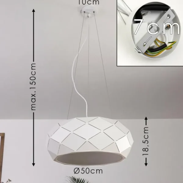 hofstein Plafonnier Shouver LED Blanc, 1 lumière* Lampes Modernes