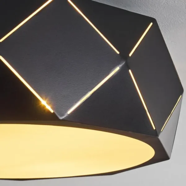 hofstein Plafonnier Shouver Noir, Blanc, 3 lumières* Lampes Modernes