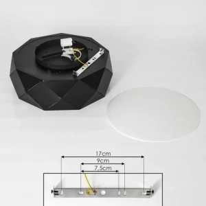 hofstein Plafonnier Shouver Noir, Blanc, 3 lumières* Lampes Modernes