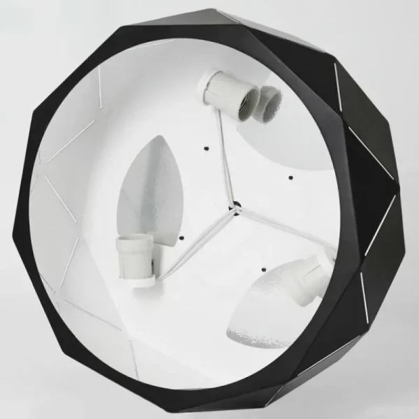 hofstein Plafonnier Shouver Noir, Blanc, 3 lumières* Lampes Modernes