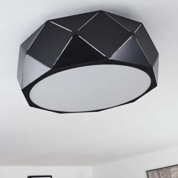 hofstein Plafonnier Shouver Noir, Blanc, 3 lumières* Lampes Modernes