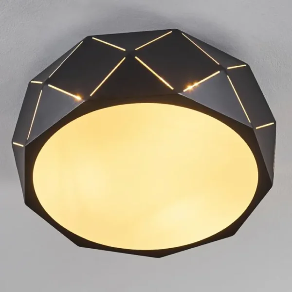 hofstein Plafonnier Shouver Noir, Blanc, 3 lumières* Lampes Modernes