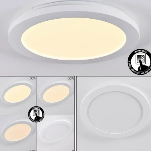 hofstein Plafonnier Siguna LED Blanc, 1 lumière* Lampes Modernes