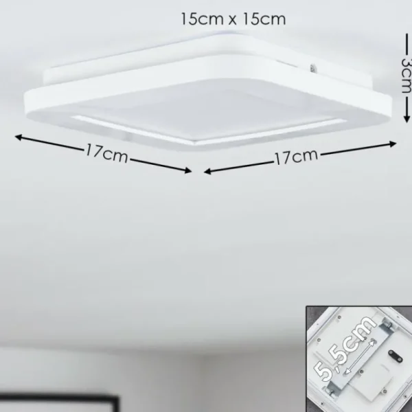 hofstein Plafonnier Siguna LED Blanc, 1 lumière* Lampes Modernes