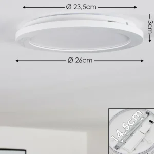 hofstein Plafonnier Siguna LED Blanc, 1 lumière* Lampes Modernes
