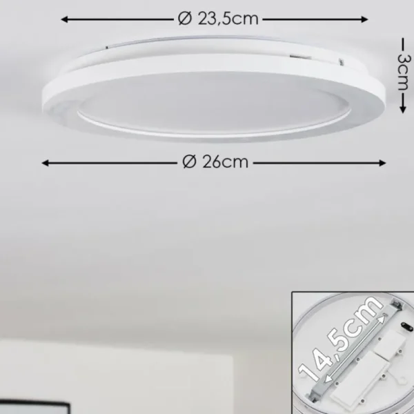 hofstein Plafonnier Siguna LED Blanc, 1 lumière* Lampes Modernes