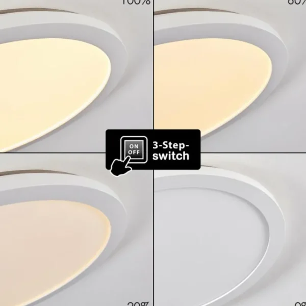 hofstein Plafonnier Siguna LED Blanc, 1 lumière* Lampes Modernes