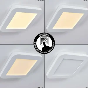 hofstein Plafonnier Siguna LED Blanc, 1 lumière* Lampes Modernes