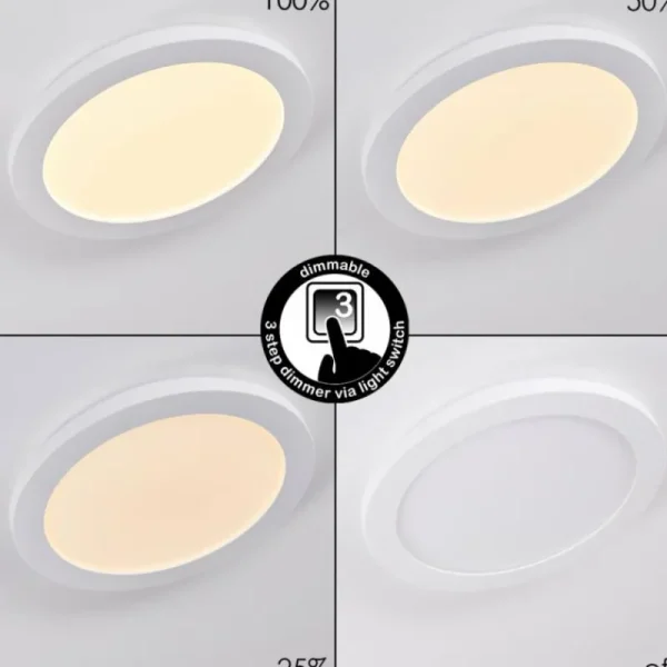 hofstein Plafonnier Siguna LED Blanc, 1 lumière* Lampes Modernes