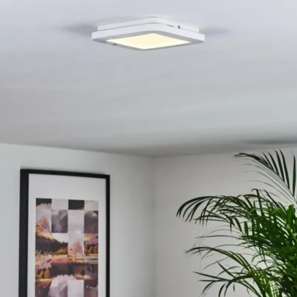 hofstein Plafonnier Siguna LED Blanc, 1 lumière* Lampes Modernes