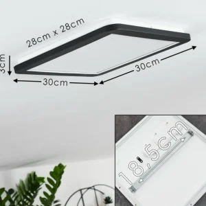 hofstein Plafonnier Siguna LED Noir, Blanc, 1 lumière* Lampes Modernes
