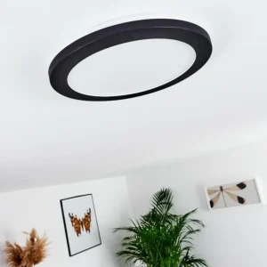 hofstein Plafonnier Siguna LED Noir, 1 lumière* Lampes Modernes