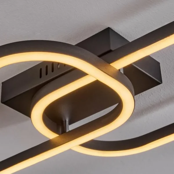 hofstein Plafonnier Silla LED Noir, 1 lumière* Lampes Modernes