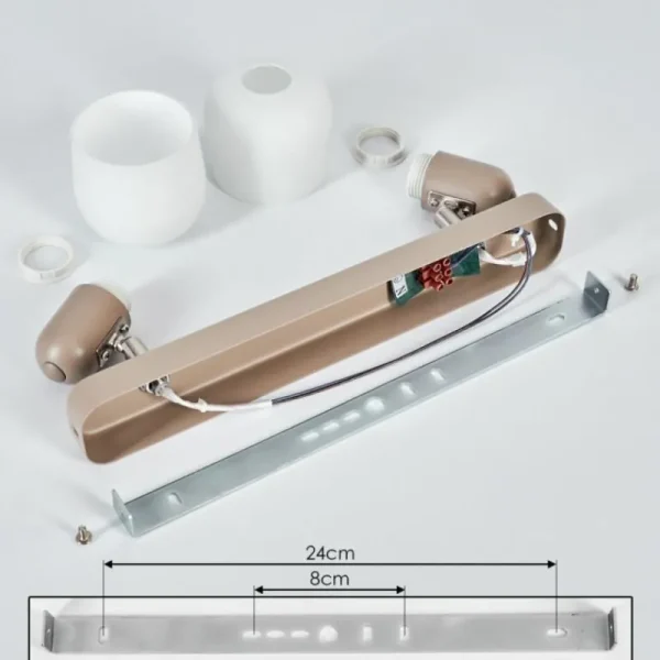 hofstein Plafonnier Sivol Nickel mat, Sable, 2 lumières* Lampes Modernes