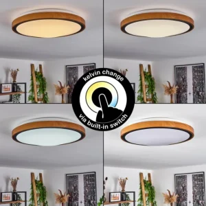 hofstein Plafonnier Sobredo LED Écru, Noir, Blanc, 1 lumière* Lampes Modernes