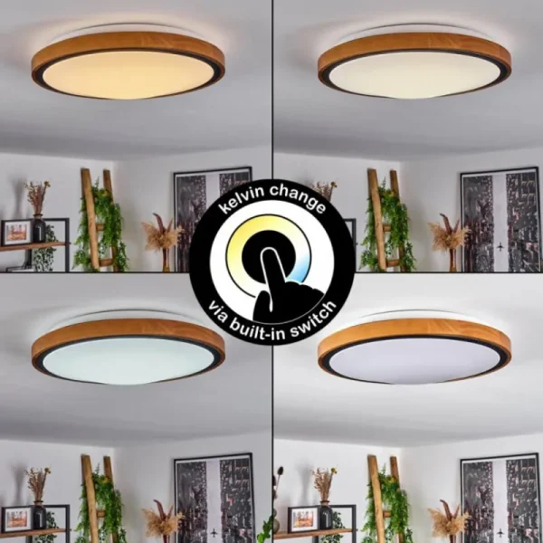 hofstein Plafonnier Sobredo LED Écru, Noir, Blanc, 1 lumière* Lampes Modernes