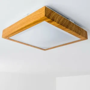 hofstein Plafonnier Sora Wood LED Bois clair, 1 lumière* Lampes Modernes