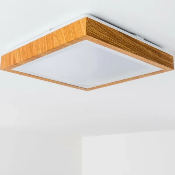 hofstein Plafonnier Sora Wood LED Bois clair, 1 lumière* Lampes Modernes
