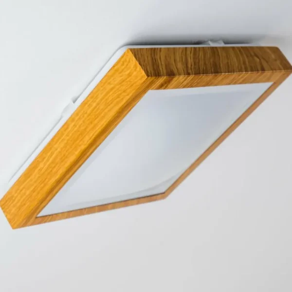 hofstein Plafonnier Sora Wood LED Bois clair, 1 lumière* Lampes Modernes