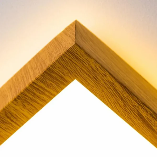 hofstein Plafonnier Sora Wood LED Bois clair, 1 lumière* Lampes Modernes