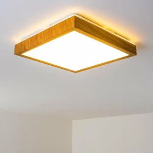hofstein Plafonnier Sora Wood LED Bois clair, 1 lumière* Lampes Modernes