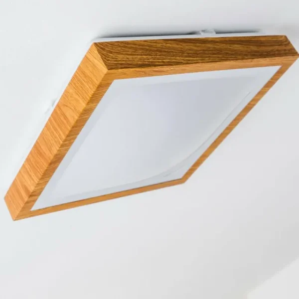 hofstein Plafonnier Sora Wood LED Bois clair, 1 lumière* Lampes Modernes