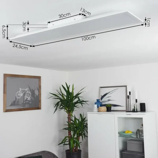 hofstein Plafonnier Sordos LED Blanc, 1 lumière, Détecteur de mouvement* Lampes Modernes