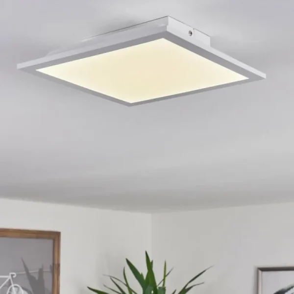 hofstein Plafonnier Sordos LED Blanc, 1 lumière, Détecteur de mouvement* Lampes Modernes