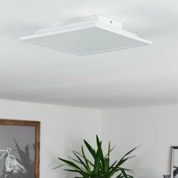hofstein Plafonnier Sordos LED Blanc, 1 lumière, Détecteur de mouvement* Lampes Modernes