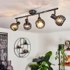hofstein Plafonnier Stavik Noir, Argenté, 4 lumières* Lampes Modernes