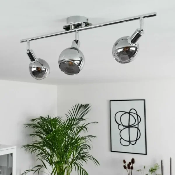 hofstein Plafonnier Stranderod Chrome, 3 lumières* Lampes Modernes