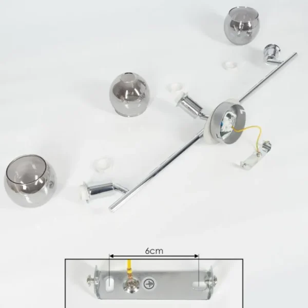 hofstein Plafonnier Stranderod Chrome, 3 lumières* Lampes Modernes